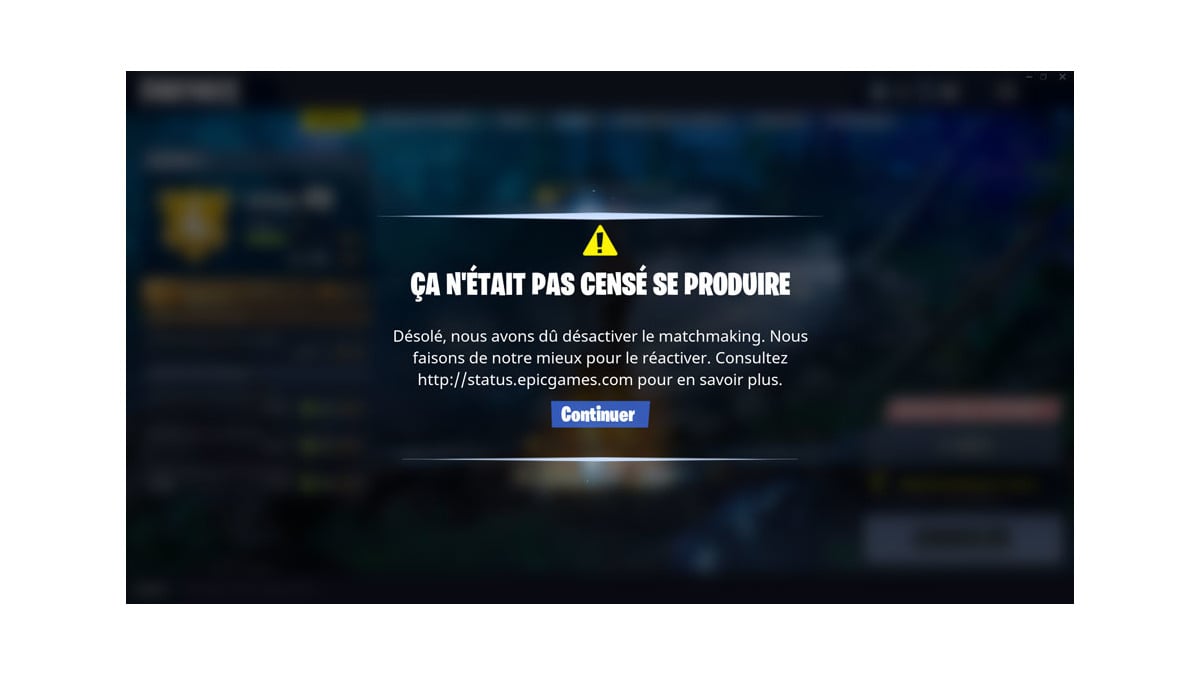 Fortnite Matchmaking Erreur Et Probl Me Sur Un D Fi Millenium