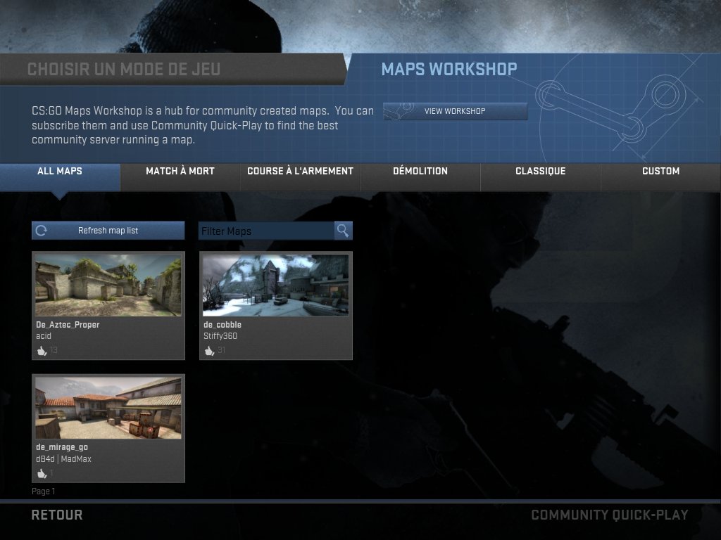 mise à jour des informations de matchmaking CSGO bouilloire de poissons datant