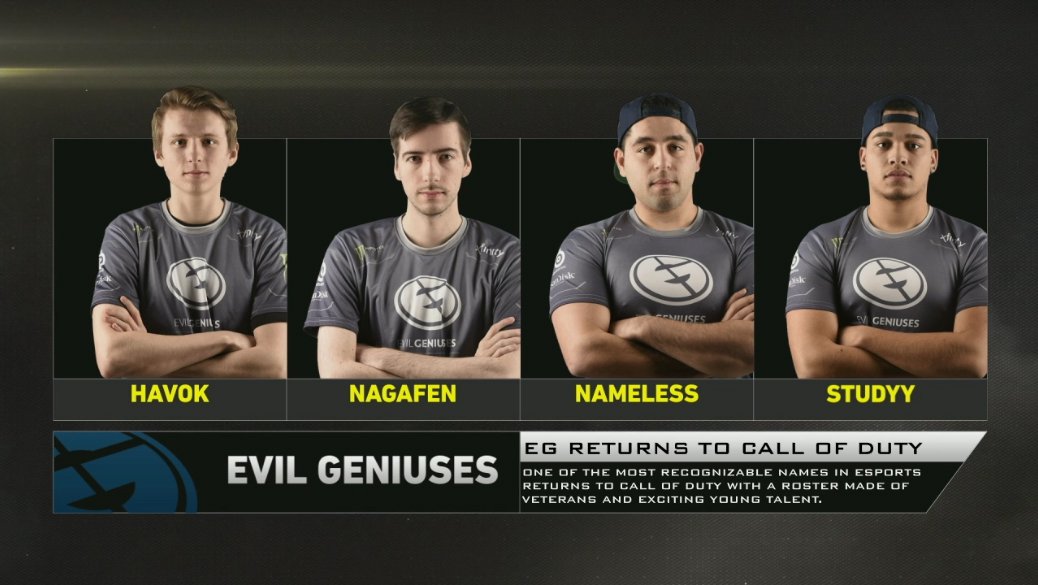 Nouveau roster Evil Geniuses