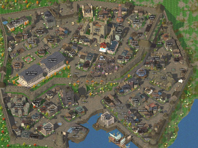 Carte de la ville de Baldur's Gate