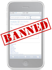 Banned from iOS Banned from iOS