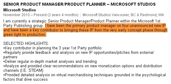 Microsoft : 4 jeux non annoncés