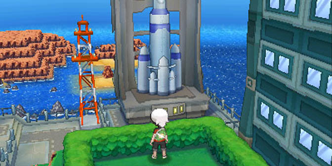 Le centre spatial d'Algatia dans Pokémon ROSA