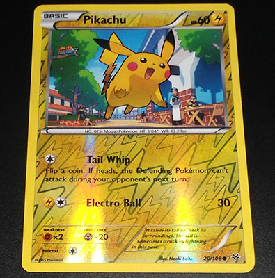 Une carte du TCG Pikachu Foil