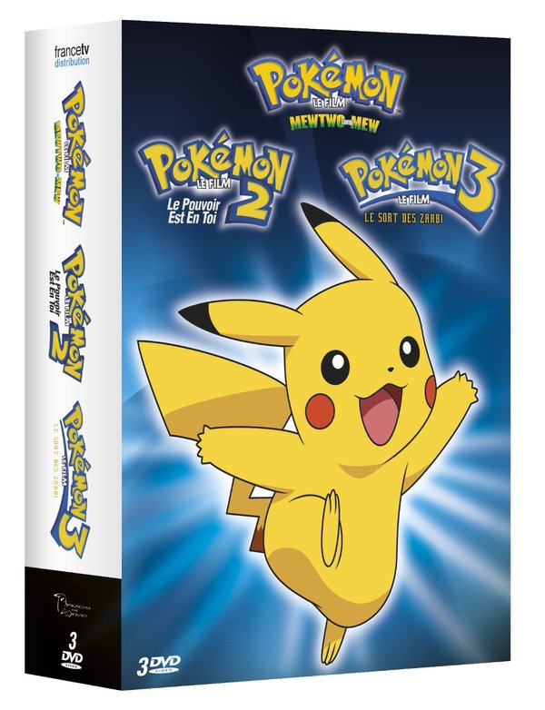 le coffret DVD des 3 premiers films pokemon