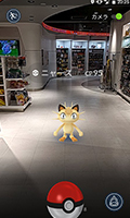 Capture d'un Miaouss dans un Pokémon Center