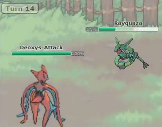 Deoxys vs Rayquaza sur Pokémon Showdown