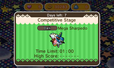 Un event Méga-Sharpedo dans Pokémon Shuffle