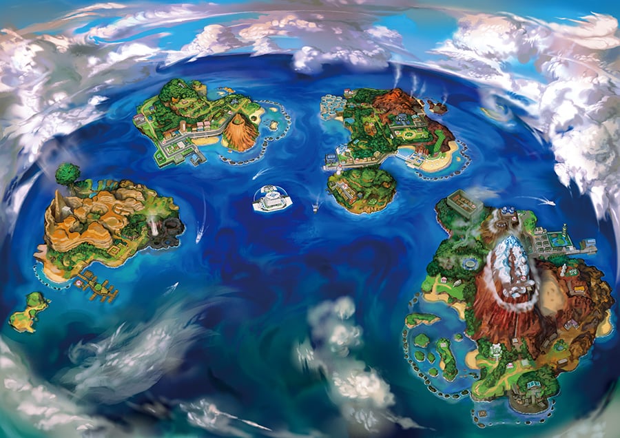 la carte d'Alola dans Pokémon Soleil et Lune