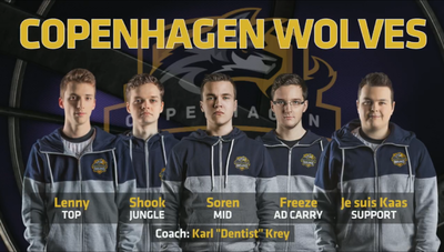 L'équipe Copenhagen Wolves
