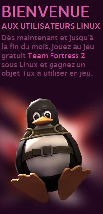 La promotion Linux Team Fortress 2