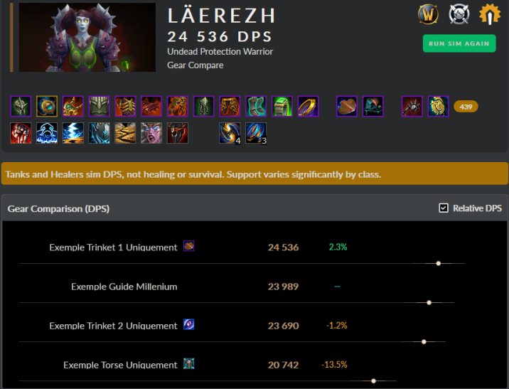 Raidbots : Utilisation avancée - WoW : Guide Raidbots et ...