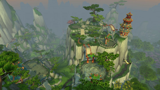 Oh, mais quel paysage nouveau ! Quelle architecture originale ! Absolument rien à voir avec l'Île Vagabonde ! - World of Warcraft