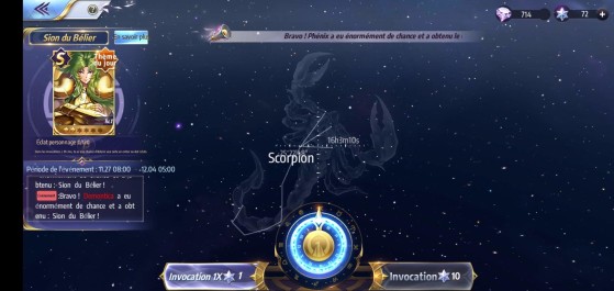 Constellation du scorpion - Saint Seiya Awakening