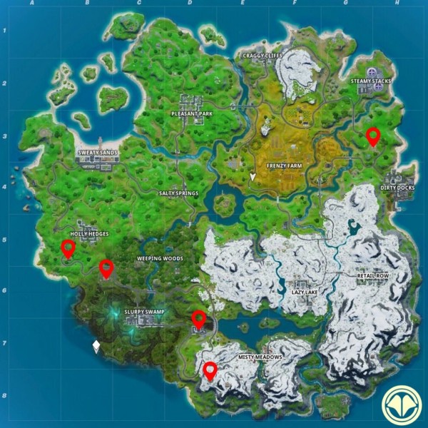 Fortnite, Chapitre 3 : la carte entièrement dévoilée, des lieux cultes de  retour ! 