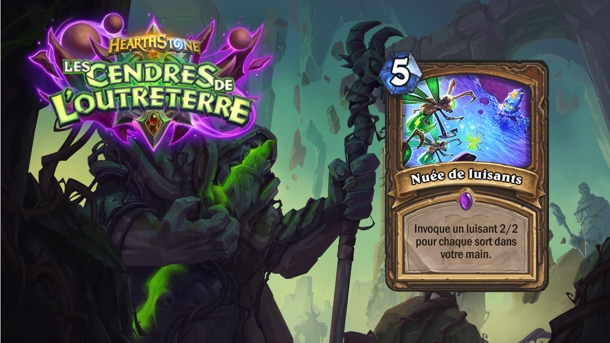 Hearthstone Ashes of Outland: 新しいエピックカード Druid Swarm of Glimmer