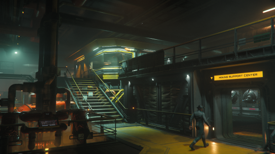 Il faut vous rendre au premier étage du module en empruntant l'escalier. - Star Citizen