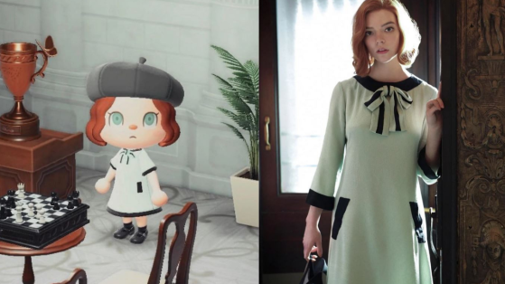 Les robes de Beth du Jeu de la Dame recréées dans Animal Crossing New Horizons