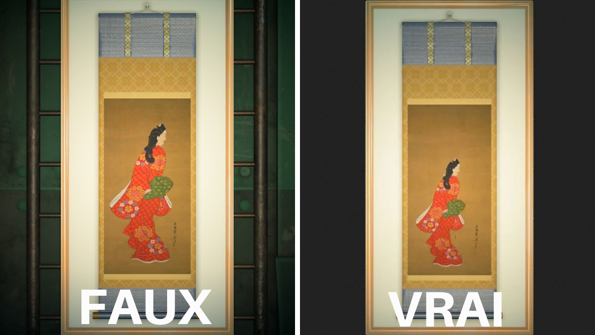 Toile gracieuse Animal Crossing comment reconnaître la contrefaçon ? Millenium