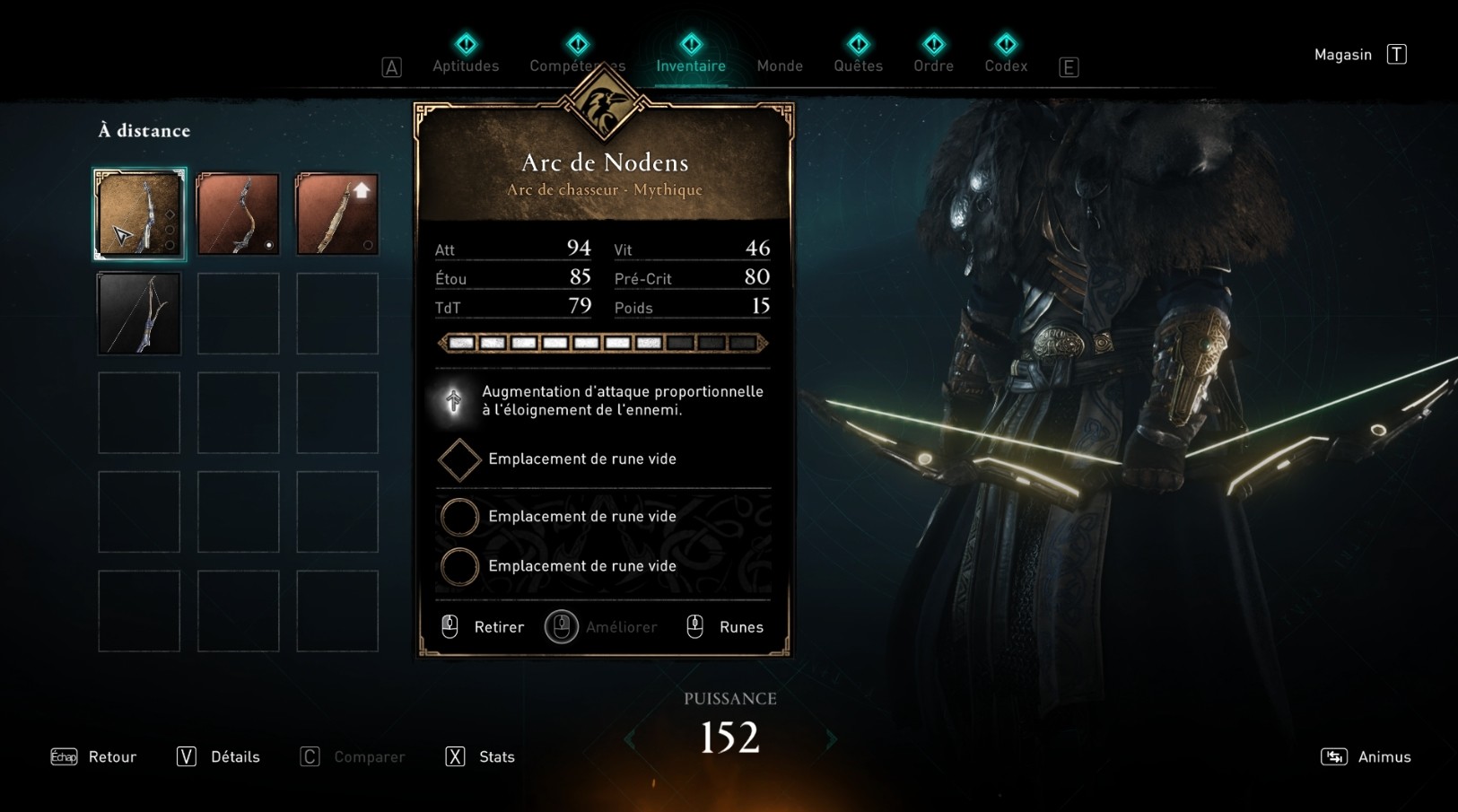 Arc de Nodens, Arme légendaire Valhalla Comment l