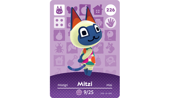 Carte Amiibo de Mistigri - Animal Crossing New Horizons