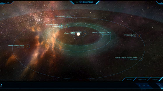 Yā’mon et ses astres dans la Starmap - Star Citizen