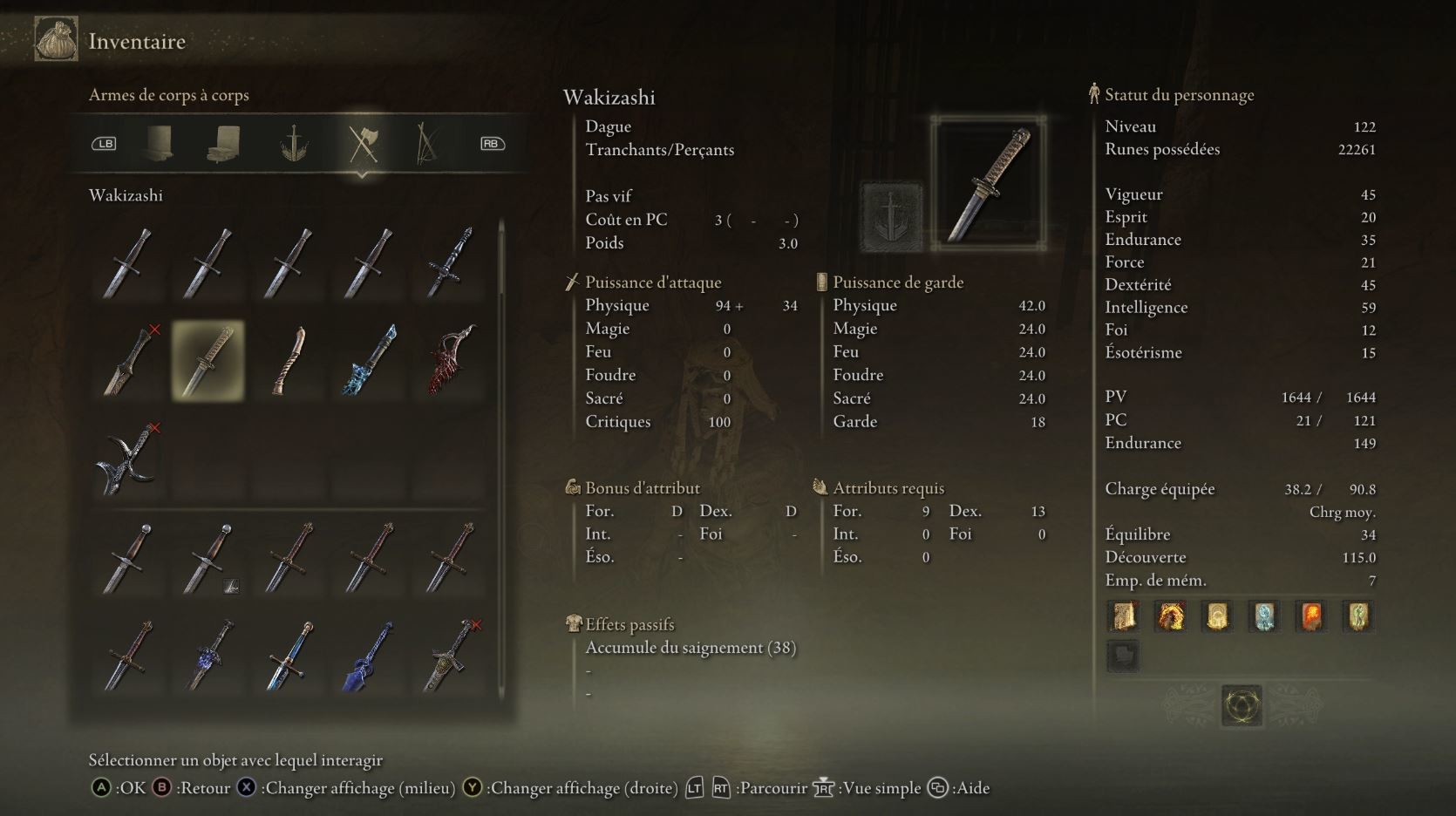 Wakizashi Elden Ring comment obtenir cette dague saignement ? Millenium