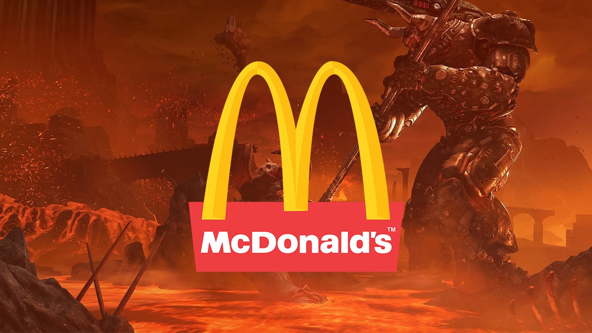 他在 Mc Do 終端機上安裝了《DOOM》