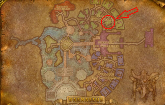 Localisation d'Elynna - World of Warcraft