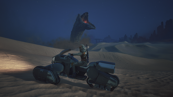 Shai-Hulud n'est pas très photogénique, mais bon... - Dune Awakening