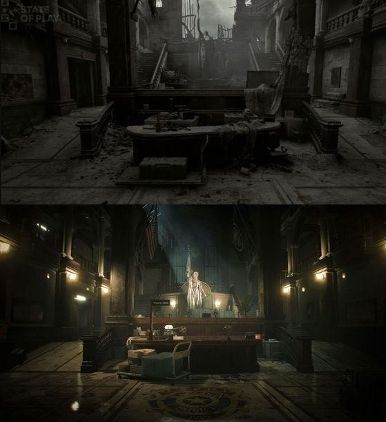 Le commissariat de Resident Evil 2 Remake en 1998 vs 2026 dans Requiem - Resident Evil Requiem