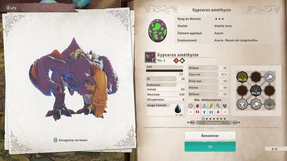 Gypceros améthyste - Monster Hunter Stories 3 : Twisted Reflection