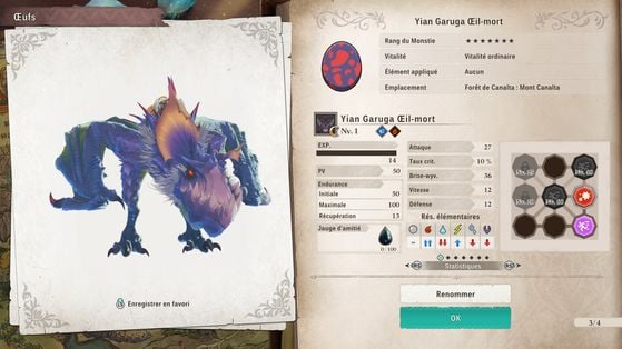 Yian Garuga Œil-mort - Monster Hunter Stories 3 : Twisted Reflection