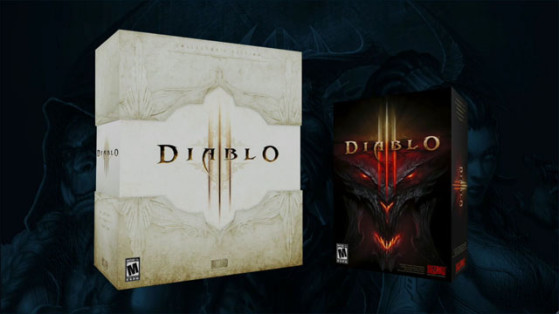 La boite de l’Édition Collector à gauche, la boite de l’Édition Normale à droite - Diablo 3