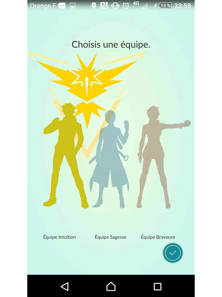 Les équipes dans Pokémon GO Millenium