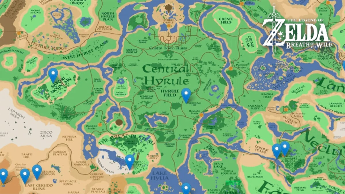 Carte Interactive Zelda Breath of the Wild Emplacement des