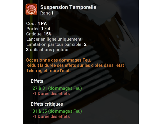 Suspension Temporelle - Dofus