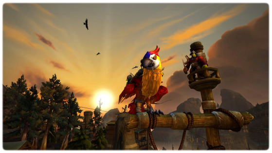 Le Cap'taine des airs Kragg et Jacasse, sa fidèle monture - World of Warcraft