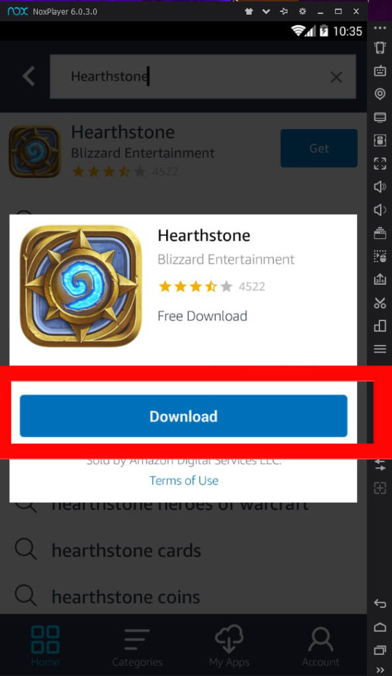 Cliquez sur 'Download' pour télécharger le jeu Hearthstone sur l'émulateur - Hearthstone