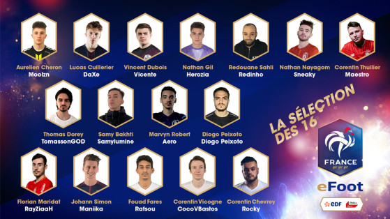 FIFA : la liste des 16 présélectionnés pour l'Equipe de France eFoot