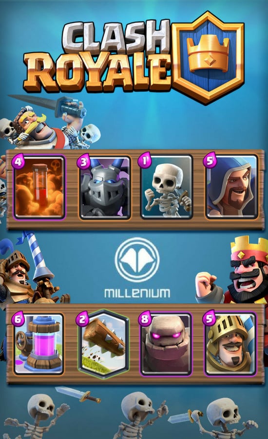 Clash Royale Deck Sorcier Golem Beatdown Millenium