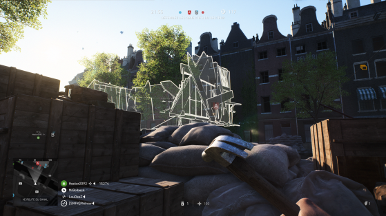 Exemple de position pour construire une barricade - Battlefield V