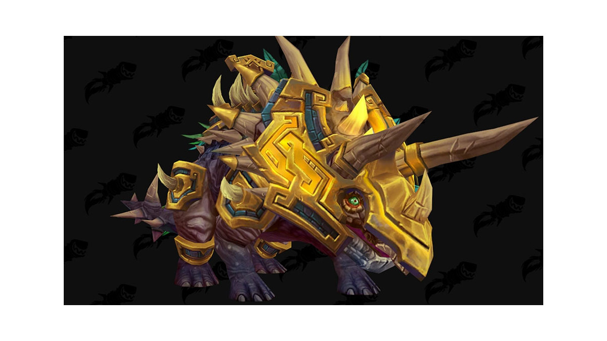 魔獸世界 BFA 坐騎：十字軍的恐角龍