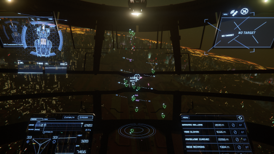 En approche du spaceport - Star Citizen