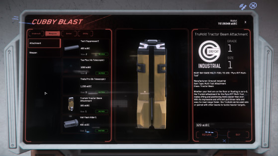 Extension rayon tracteur du multi-tool. - Star Citizen
