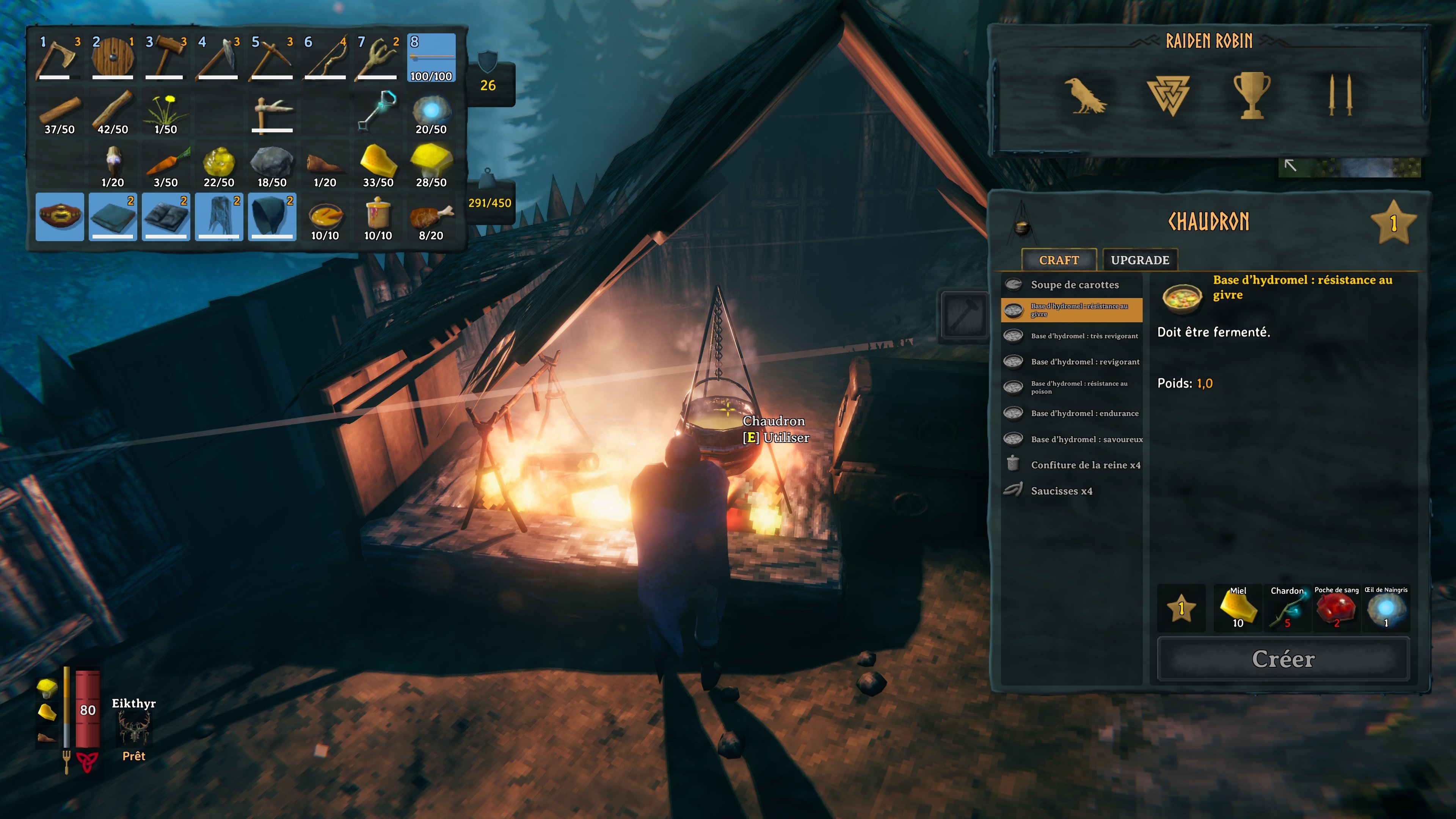 Chardons et pissenlits Valheim Utilisation, craft... guide Millenium