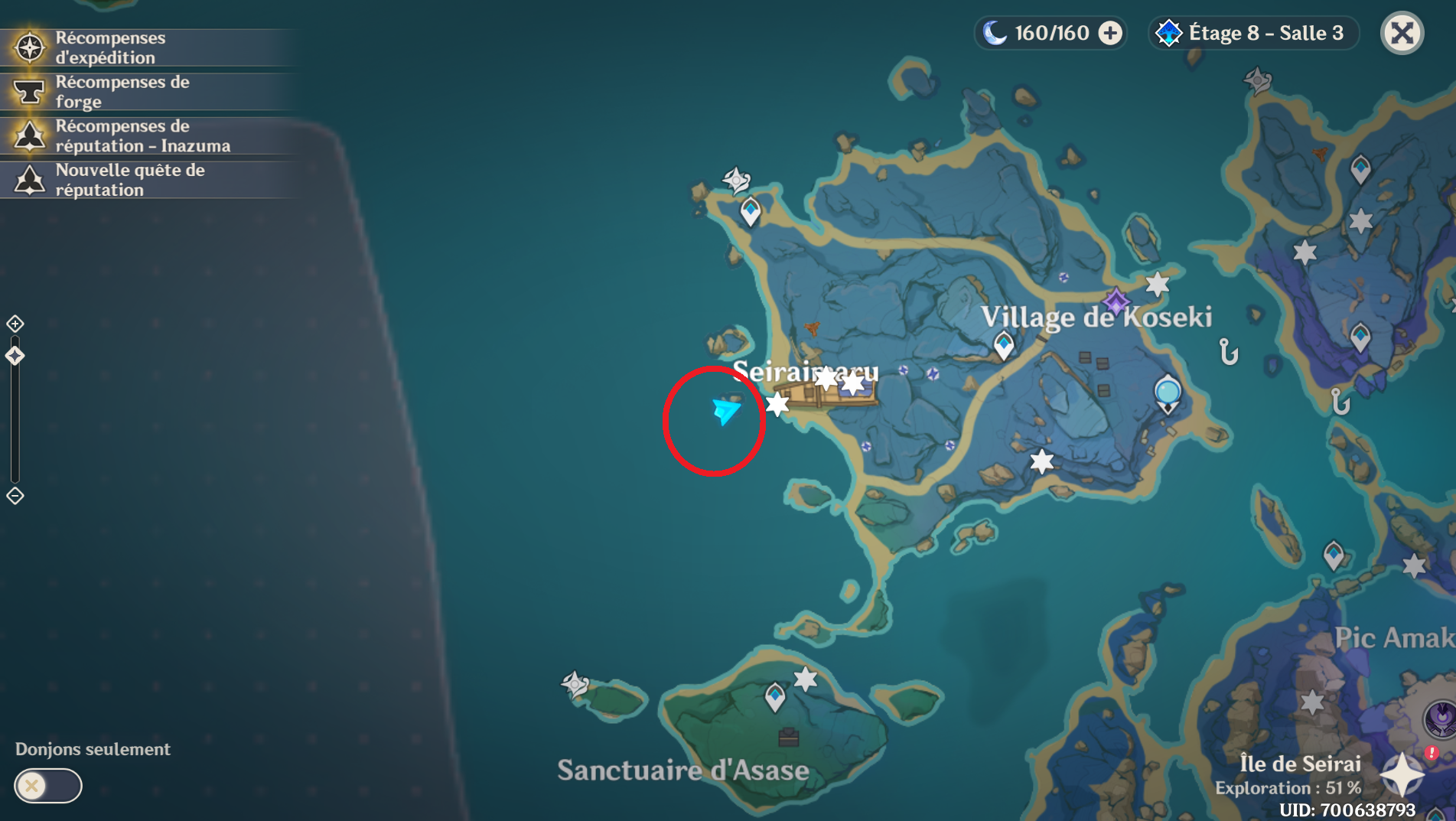 Souvenirs de Seirai Genshin Impact comment réussir la quête cachée