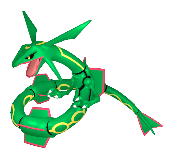 Rayquaza en forme normale - Pokémon Diamant Étincelant et Perle Scintillante