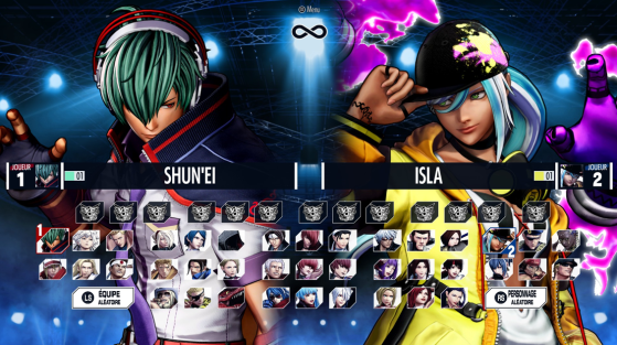 Écran de sélection des personnages - VS Fighting