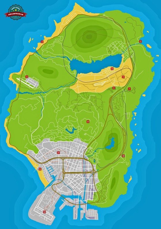 Carte véhicules uniques - GamePressure - Grand Theft Auto V